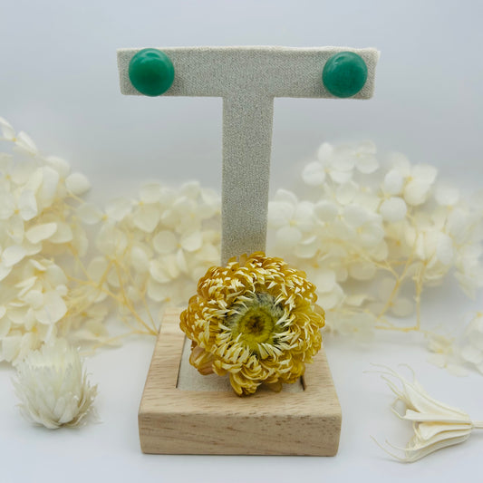 Earrings - Green Aventurine
