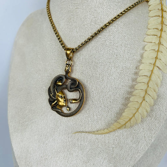 Medusa Necklace (Gold)