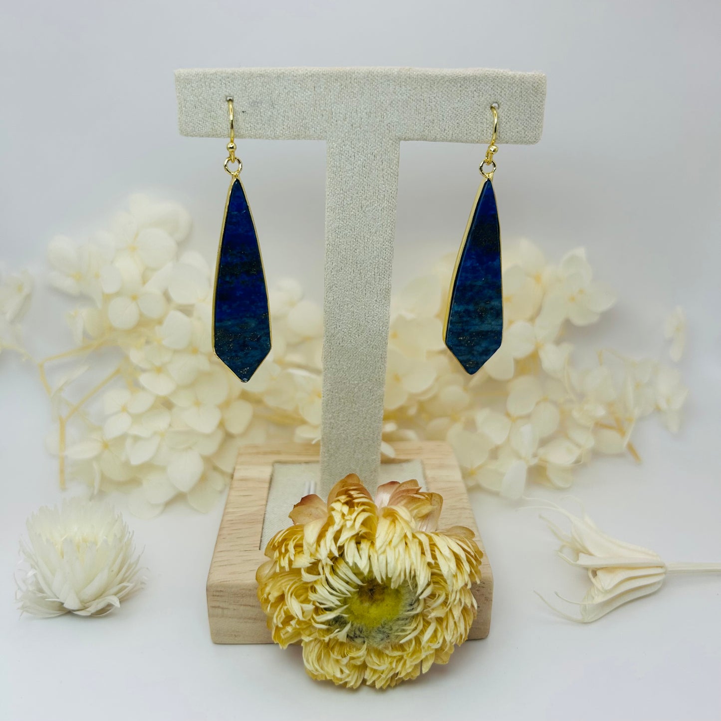 Drop Earrings - Lapis Lazuli (Gold)