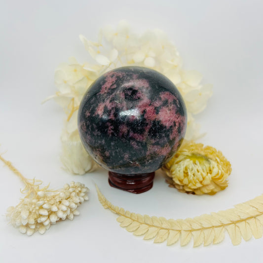 Sphère en Rhodonite A+