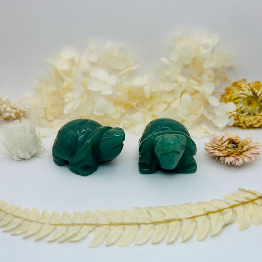 Tortue en Aventurine Verte A
