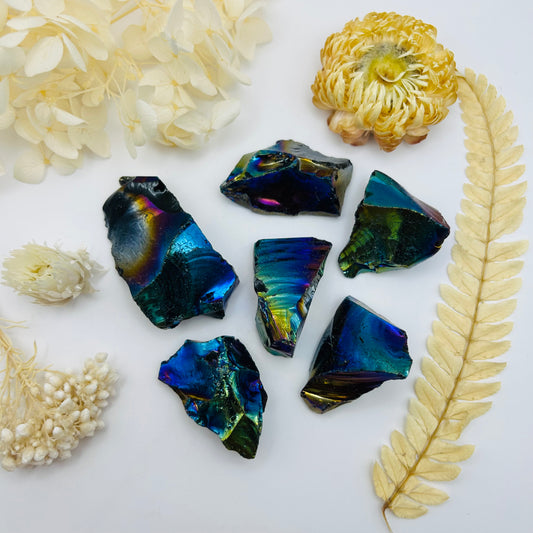 Obsidienne naturelle renforcée au Titane (P.B.)