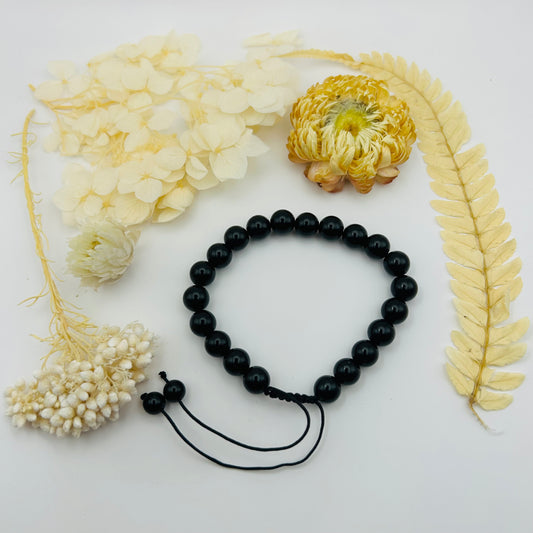 Onyx adjustable bracelet (8 mm) 