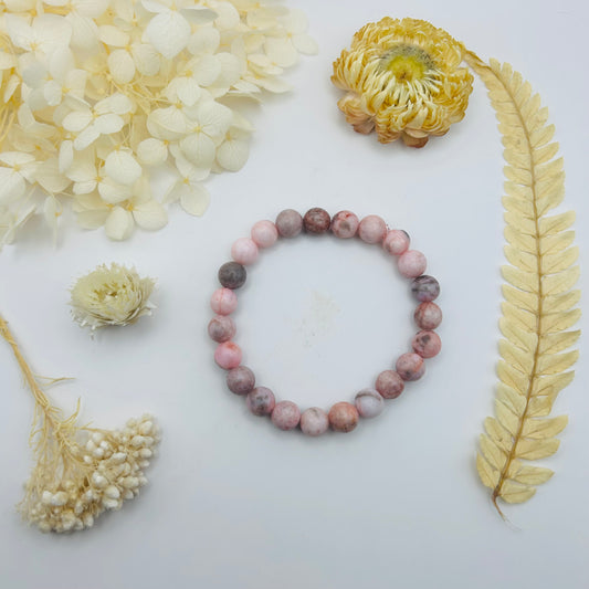 Bracelet Opale Rose (8 mm)