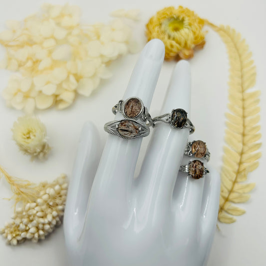 AAA Rutile Quartz Silver Ring (TR)