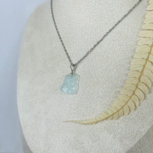 Raw Aquamarine Pendant