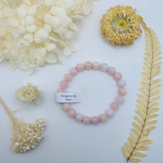 Bracelet Morganite AA (8 mm)