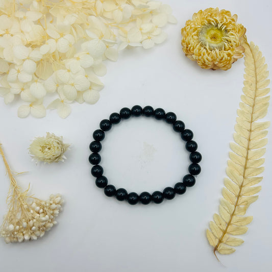 Bracelet Obsidienne Noire (8 mm)