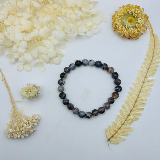 Bracelet Agate du Botswana (8 mm)