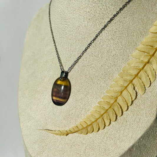 Pendentif Fluorite (Multicolore)
