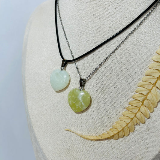 Pendentif Jade de Chine (A) - Cœur