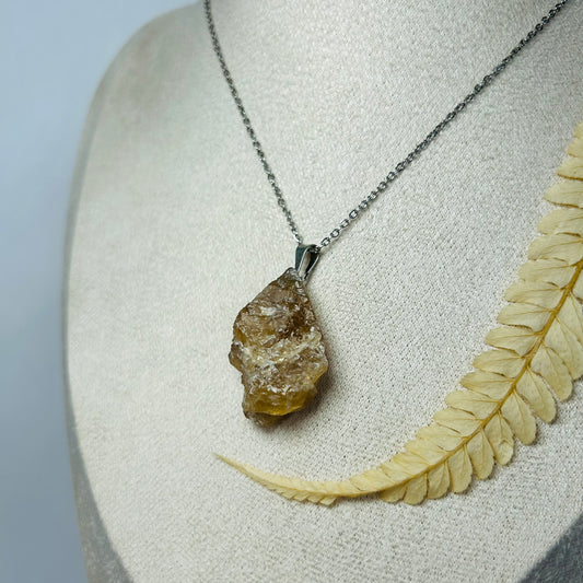 Pendentif Citrine Naturelle (A+) - Brute