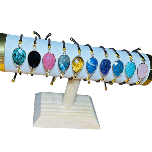 Bracelet Cordon Réglable avec sa Pierre Naturelle A