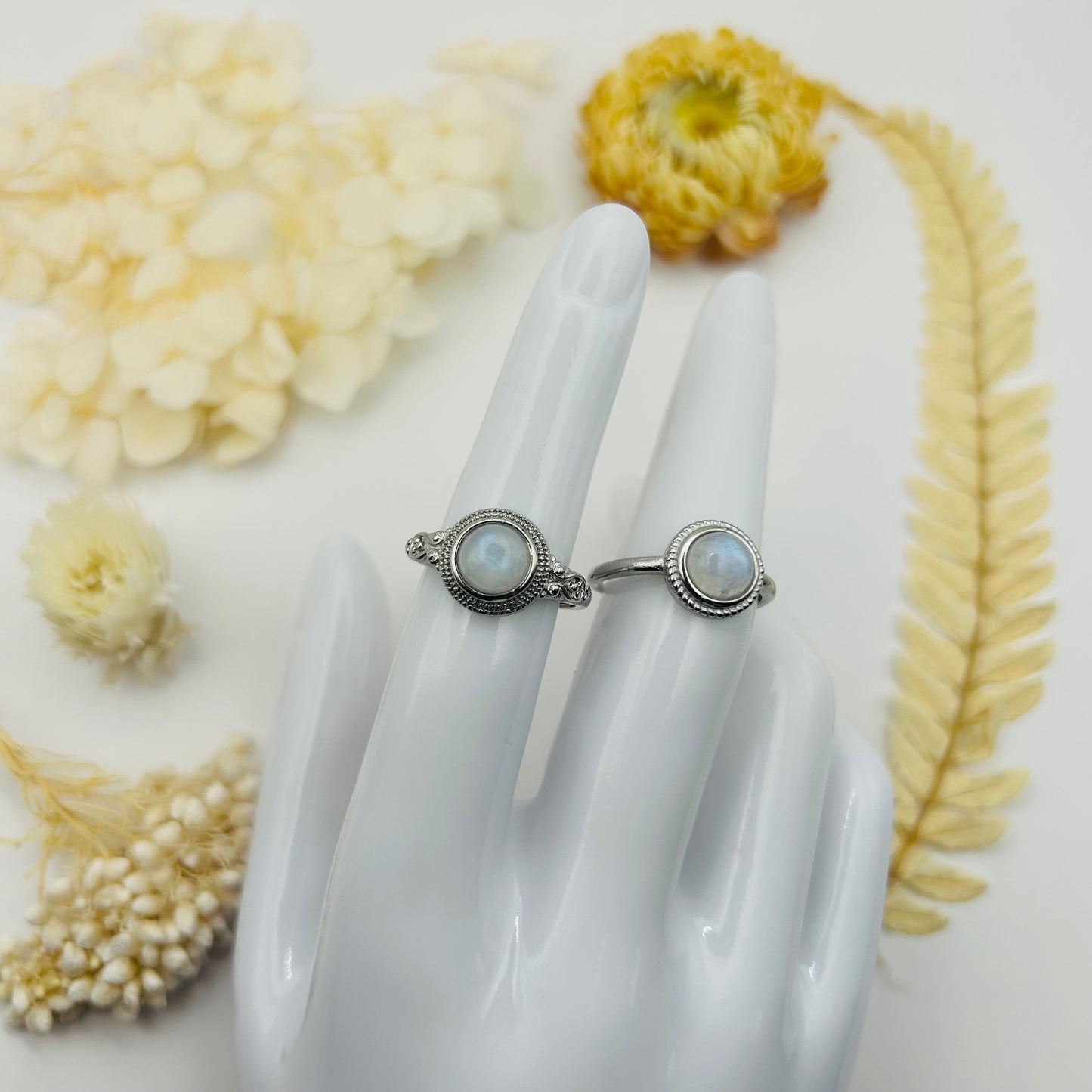 AAA Peristerite Silver Ring (TR)
