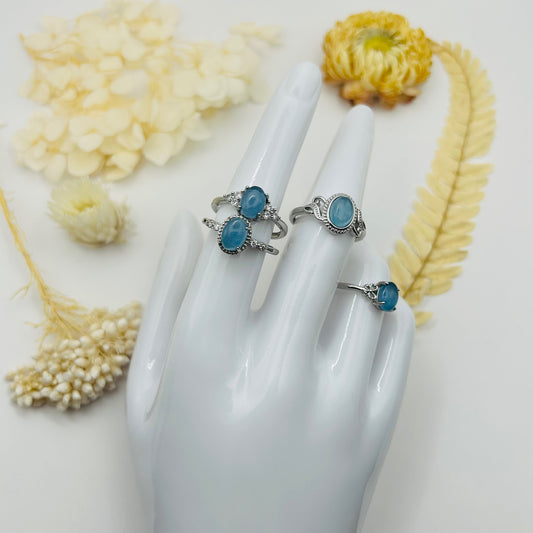 AAA Aquamarine Silver Ring (TR)