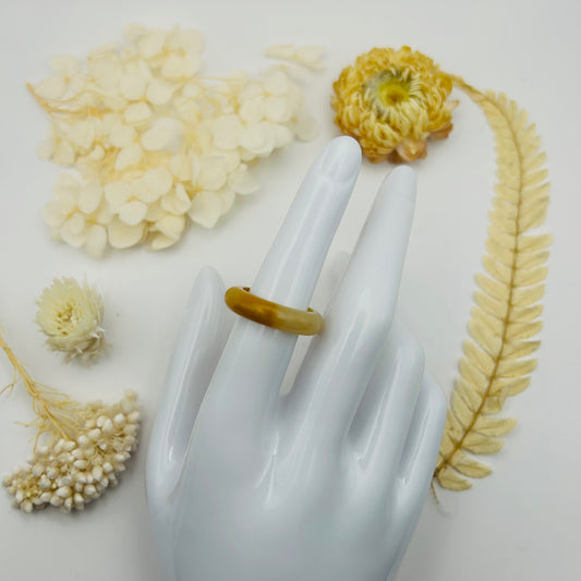 Yellow Jade Ring (T.57)