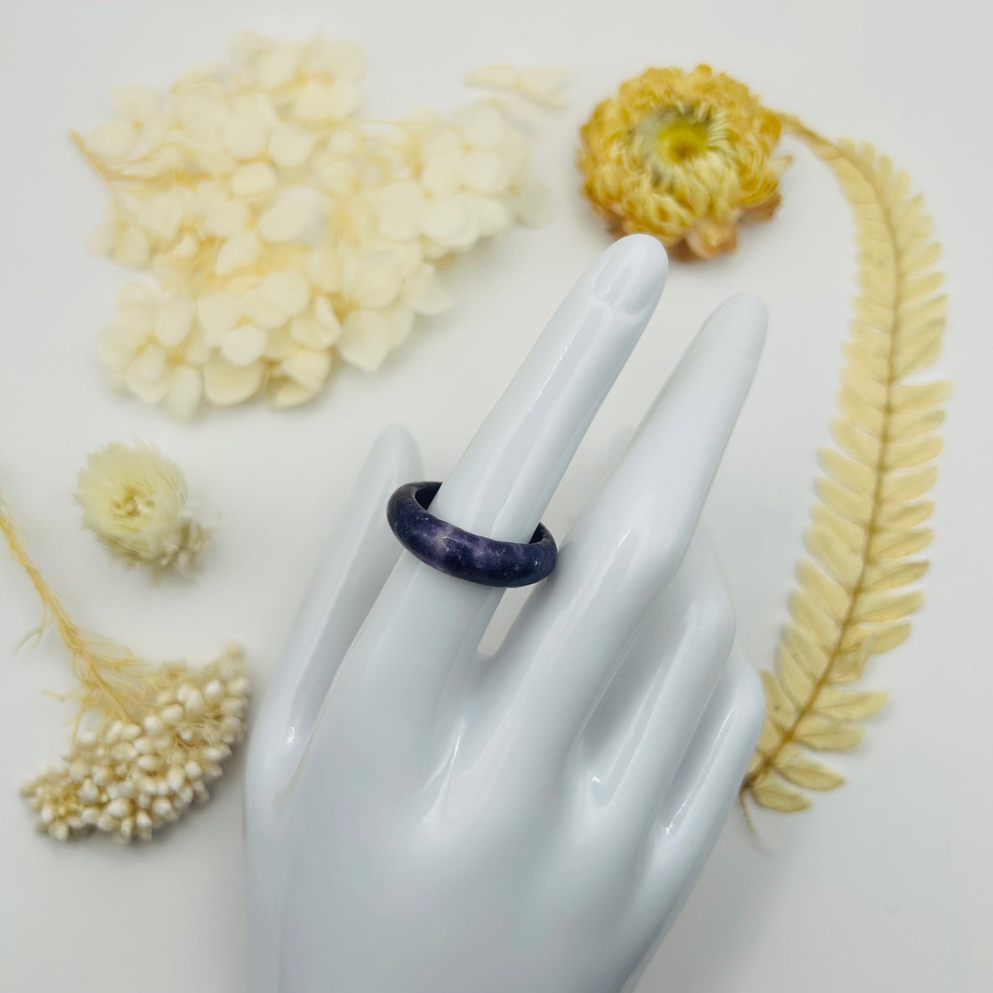 Blue Jade Ring (Size 60)